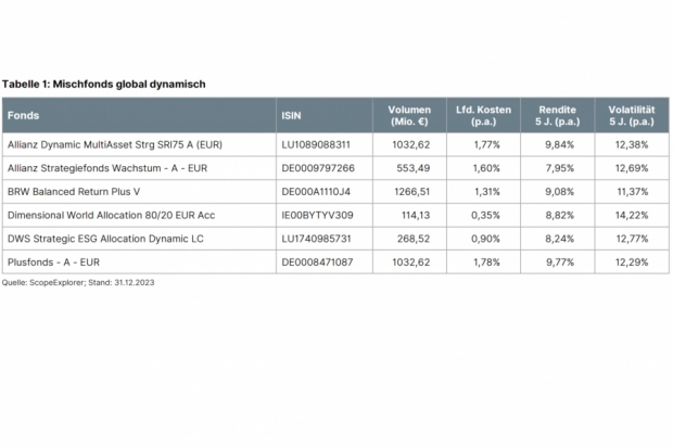 Mischfonds global dynamisch